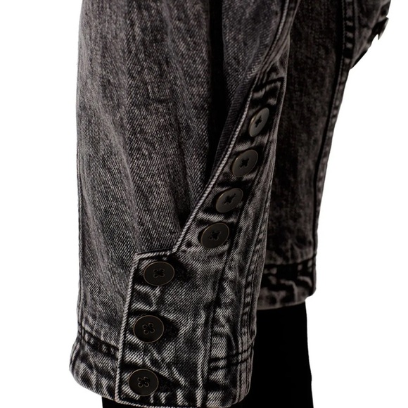 NWOT Ulla Johnson Carmen Acid Washed Blk Button Ankle Straight Fit Jeans Size 6 - Picture 8 of 15